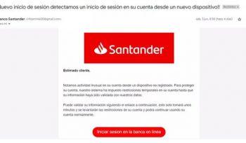 Correo Estafa Banco Santander